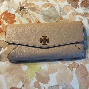 Tory Burch petal pink/neutral clutch- used once